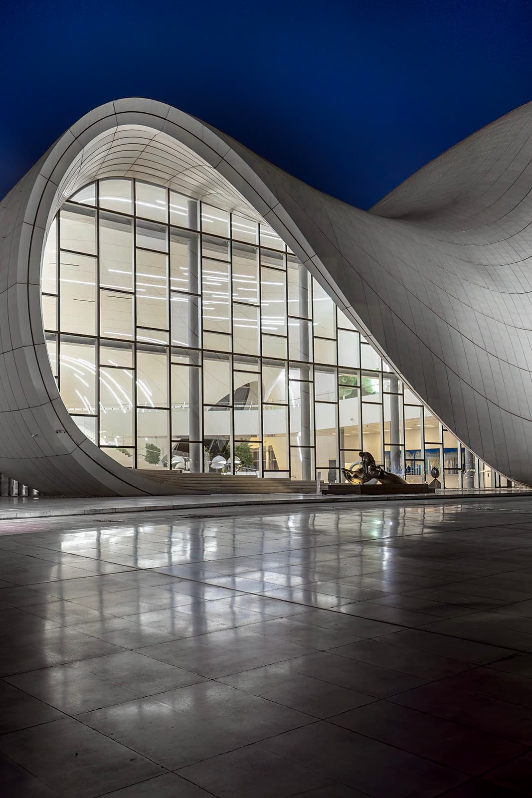 Heydar Aliyev Center (exterior visit only) at night